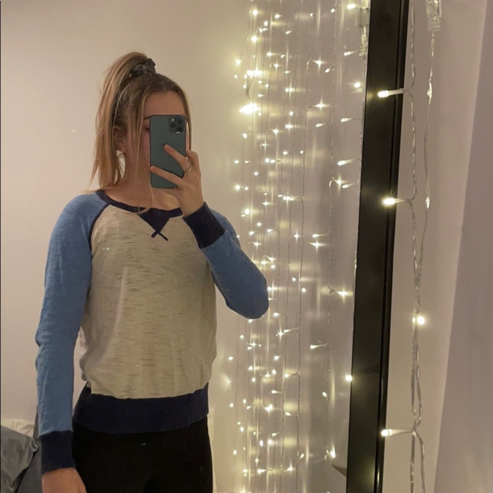 Navy and White Longsleeve